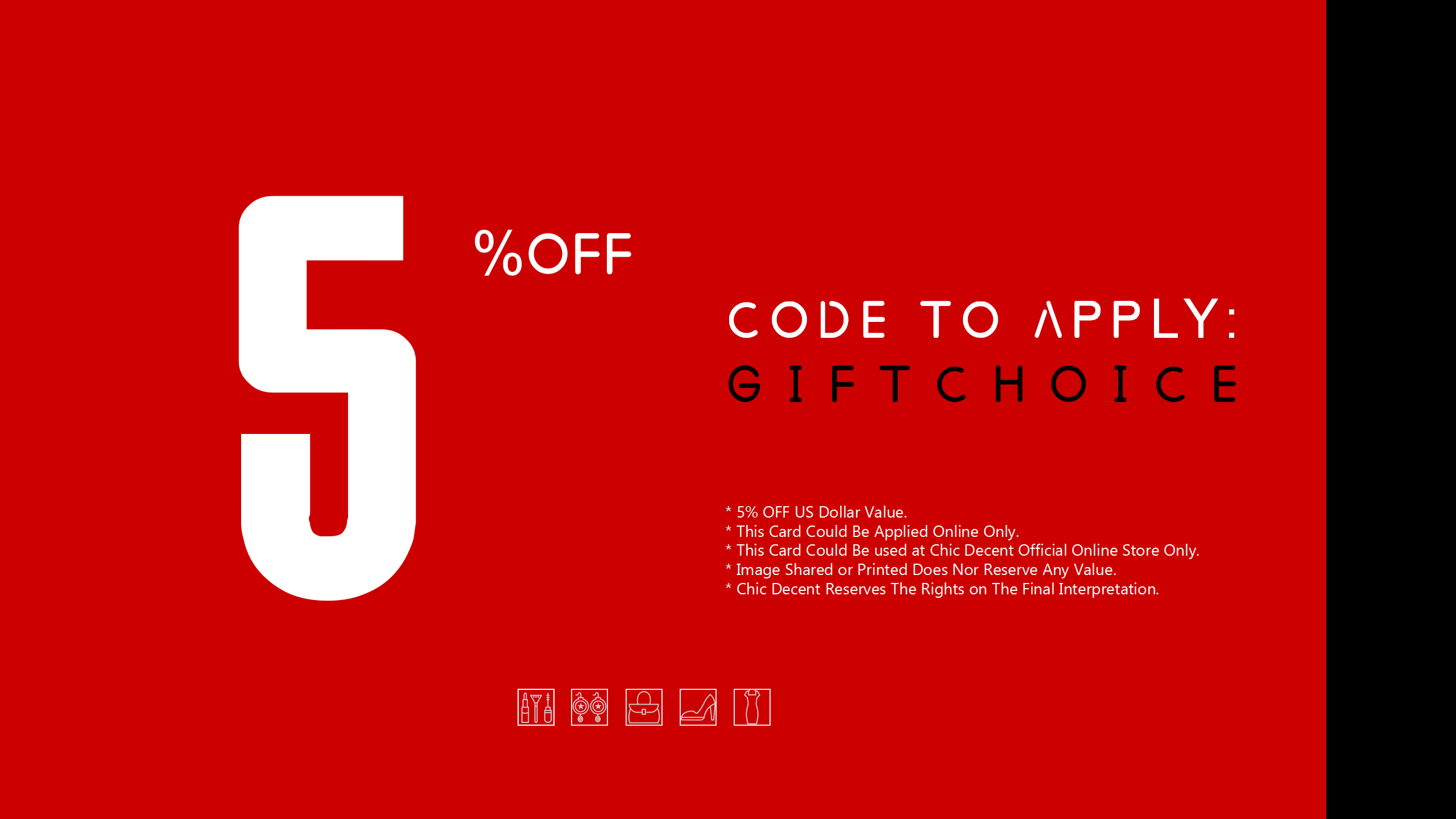 5% OFF GIFT CARD - Chic Decent