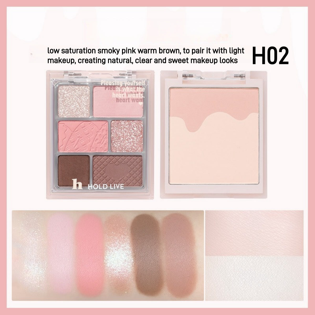 3 in 1 Face Palette Powder Blusher Eyeshadow 16g