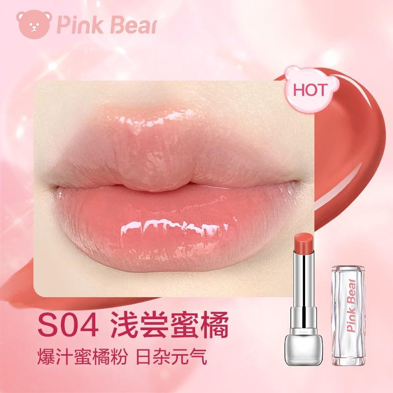 PINK BEAR Sugar Glossy Lipstick Moisturizing Lip Care 3.2g