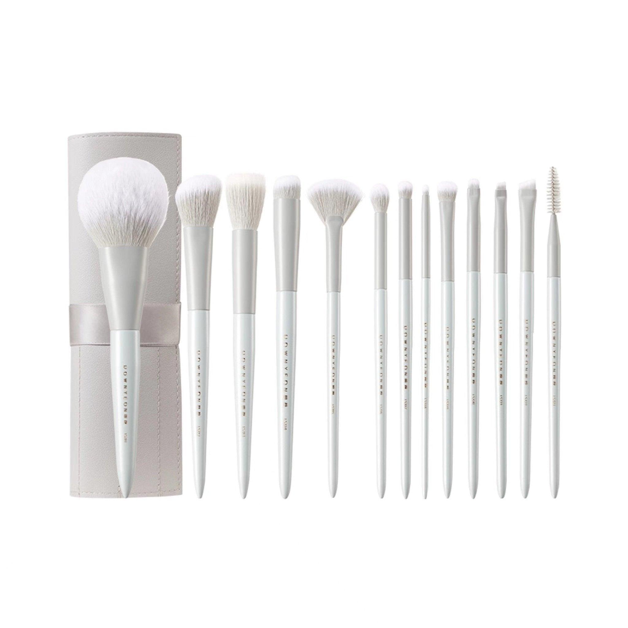 Rownyeon Jade Porcelain Portable Makeup Brush 13-in-Set RY008 - Chic Decent