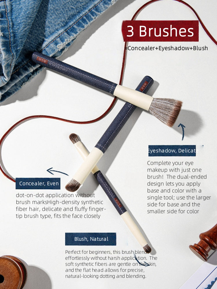 Amortals "Just It" Denim Beginner Makeup Tool Set