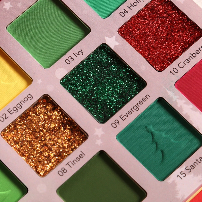 De'Lanci Merry Gift Green Makeup Palette 18 Colors Eyeshadow 27g