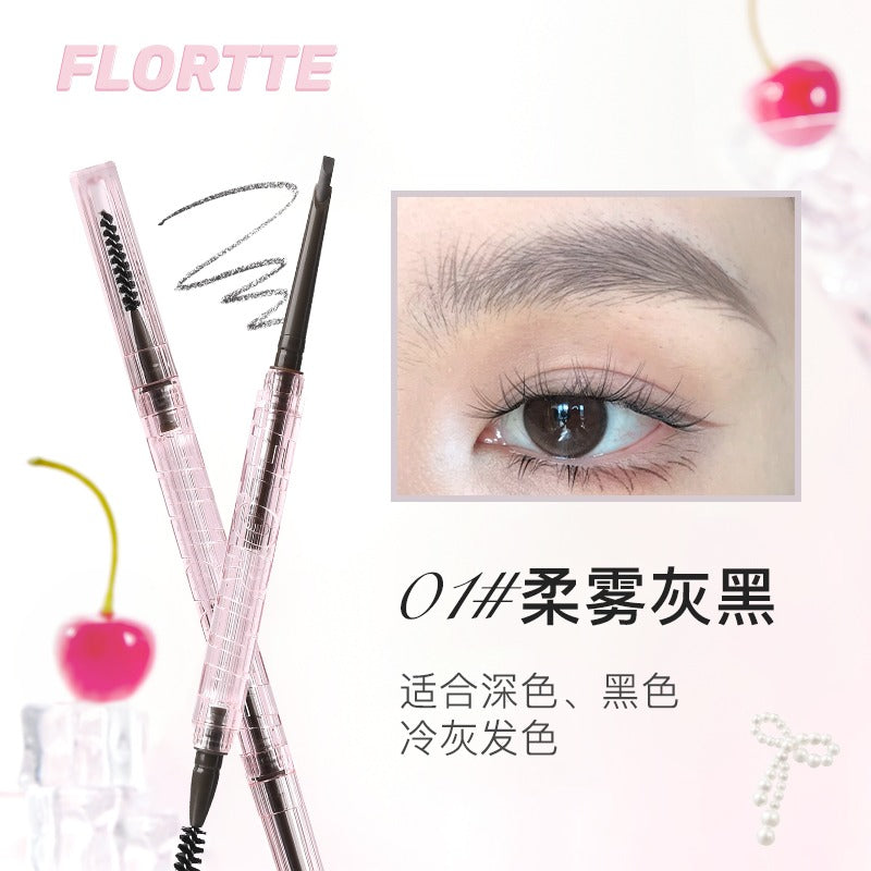 Flortte 固体小弯刀眉笔 6 色 110 毫克