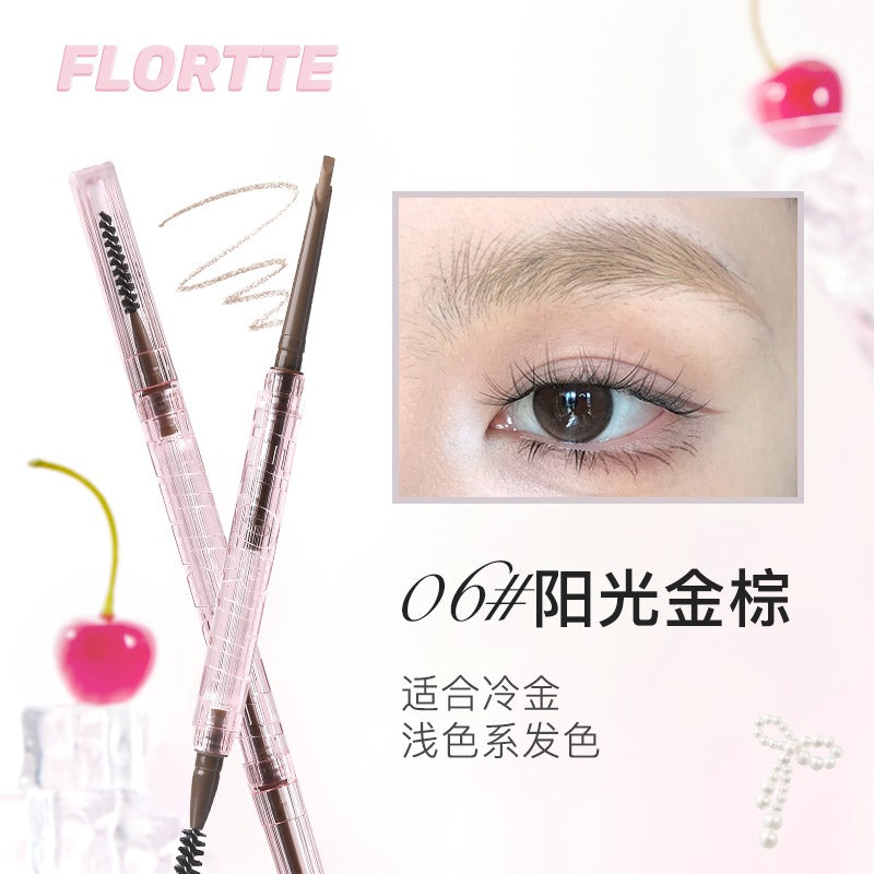 Flortte 固体小弯刀眉笔 6 色 110 毫克