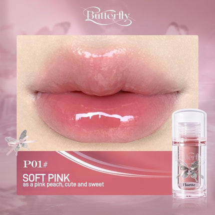 Flortte - Twin Butterfly Series Lip Serum Twin P 1.9g