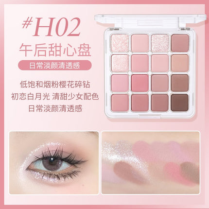 HOLDLIVE - 16 Colors Eyeshadow Tray 19.2g
