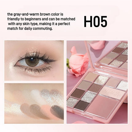 HOLDLIVE - Floral Comprehensive Powder Palette 12 Colors 15g