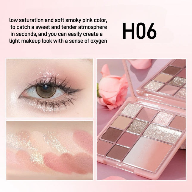 HOLDLIVE - Floral Comprehensive Powder Palette 12 Colors 15g