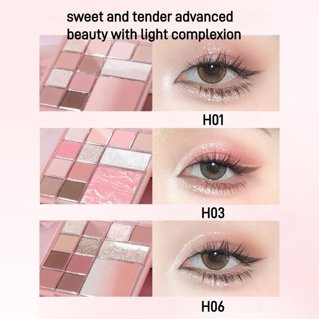 HOLDLIVE - Floral Comprehensive Powder Palette 12 Colors 15g