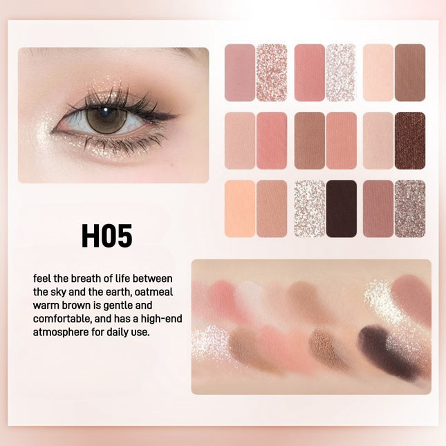 HOLDLIVE - Secret Garden Eyeshadow Palette 18 Colors 12.6g