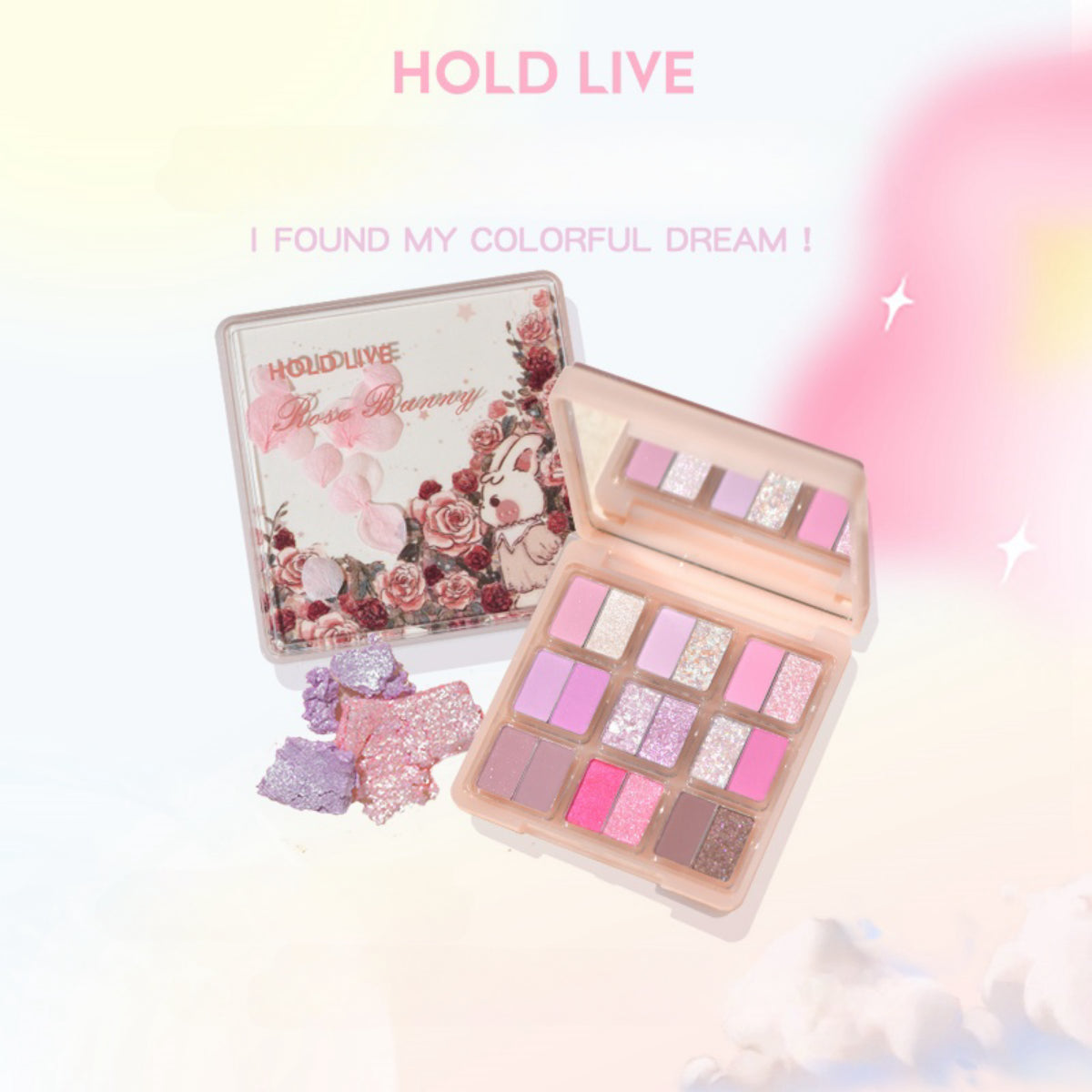 HOLD LIVE Secret Garden Eyeshadow Palette 18 Colors 12.6g