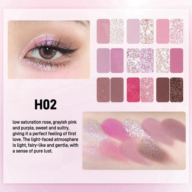 HOLDLIVE - Secret Garden Eyeshadow Palette 18 Colors 12.6g