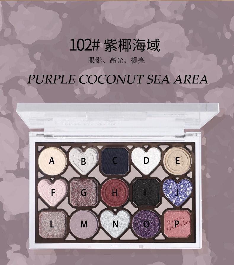 KAXIER Button Series Eye Palette 15 Colors 12g