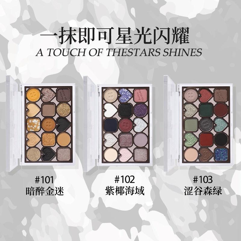 KAXIER Button Series Eye Palette 15 Colors 12g