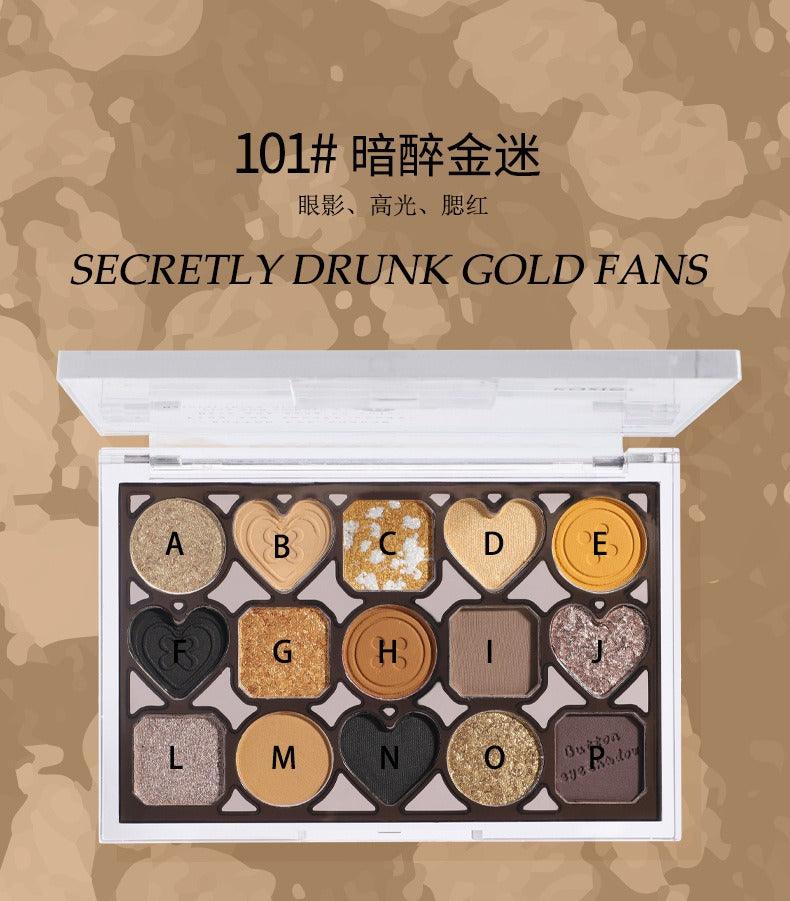 KAXIER Button Series Eye Palette 15 Colors 12g