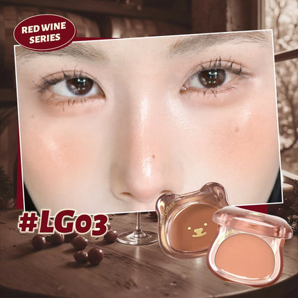 LEEMEMBER - Purple Floral Bear Hydrating Cream Blush 4g