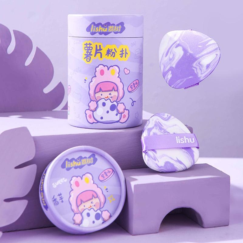 LISHU 芯片桶化妆粉扑 紫罗兰色