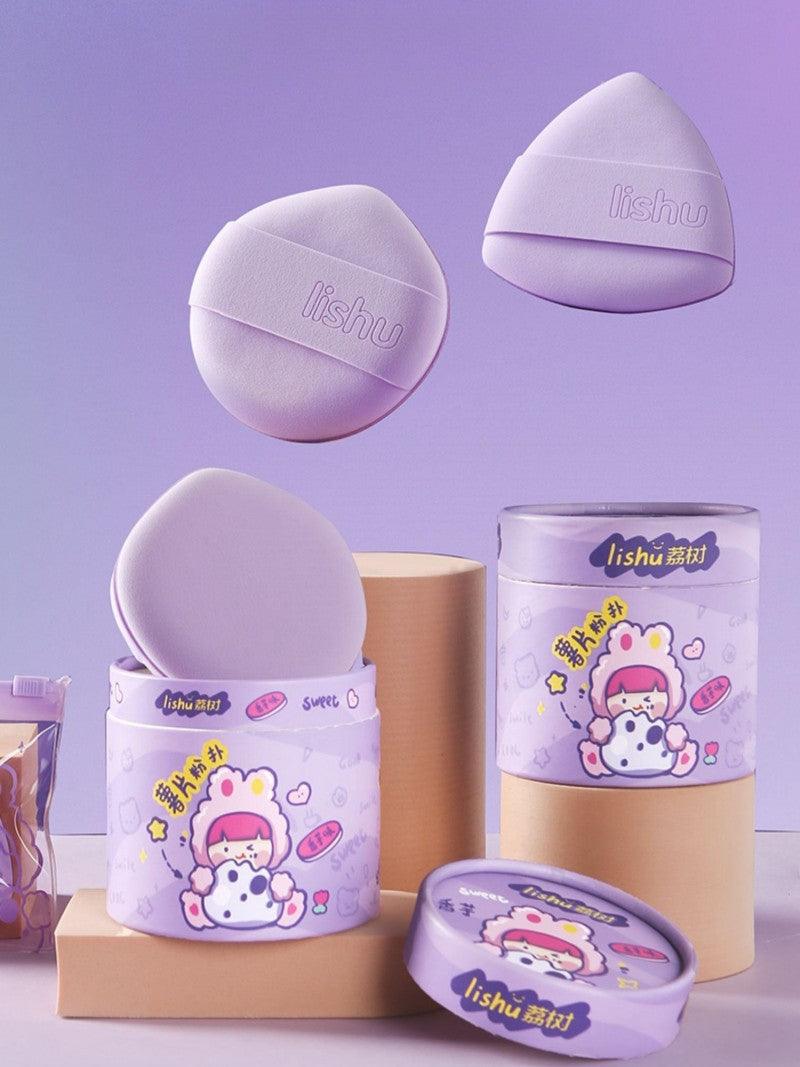 LISHU Chips 桶装 Rubycell 化妆粉扑 紫罗兰色