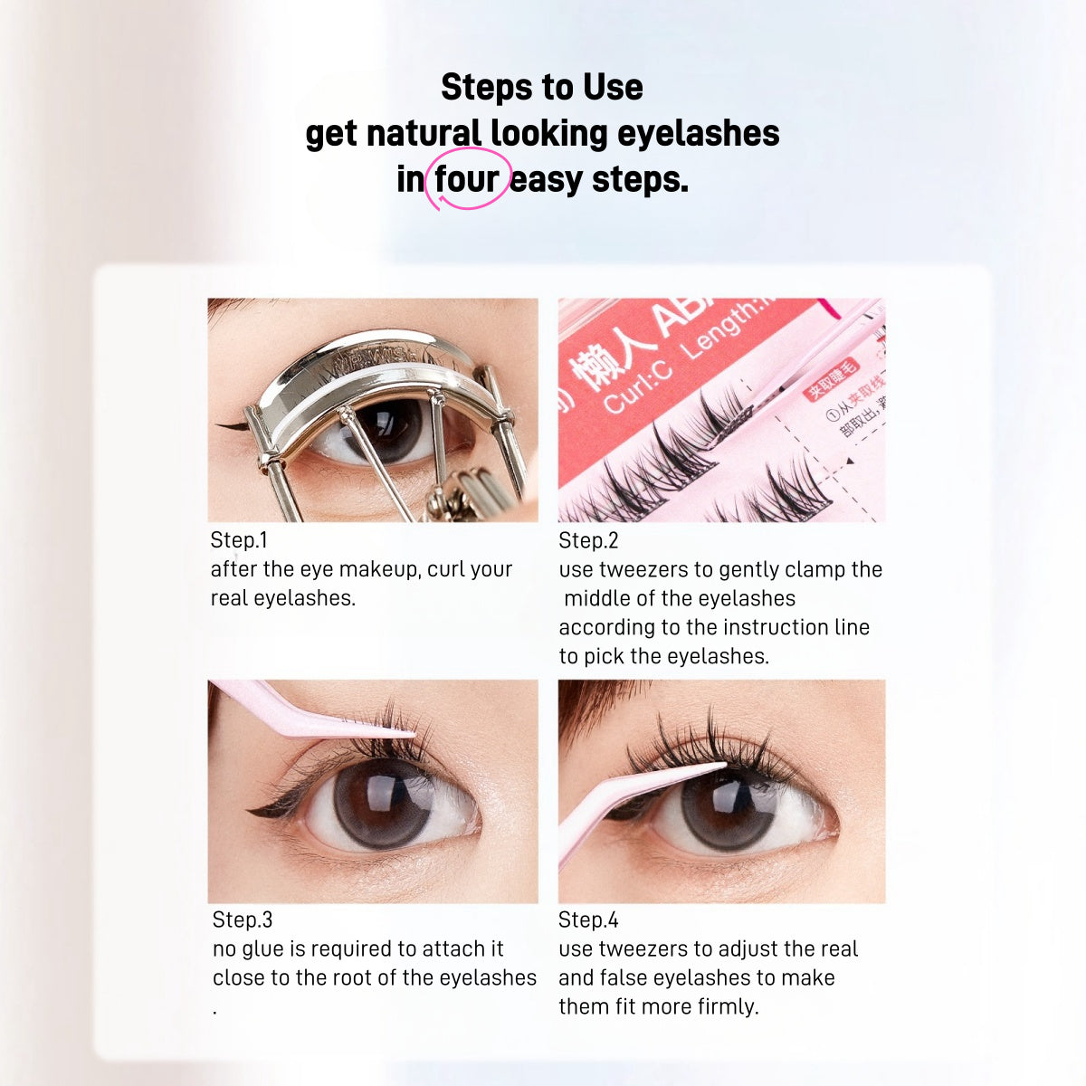 Mr. Wish 3 Steps for Lazy Girls Glue Free False Eyelashes