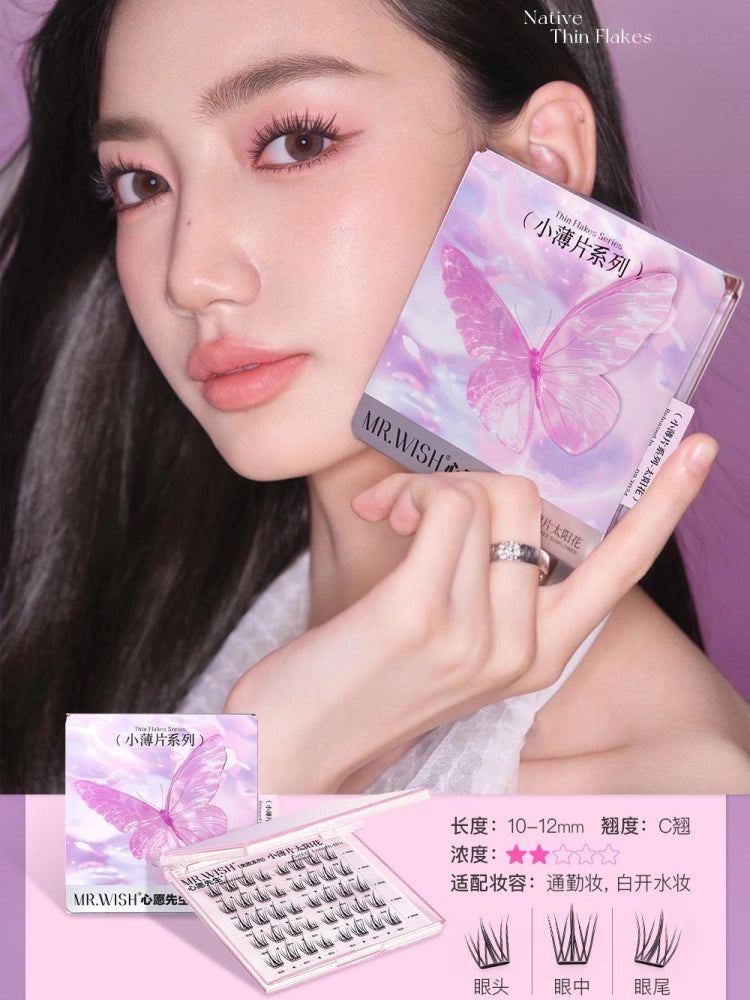 Mr. Wish Thin Flakes Glue Free Eyelashes Butterfly 10-12mm