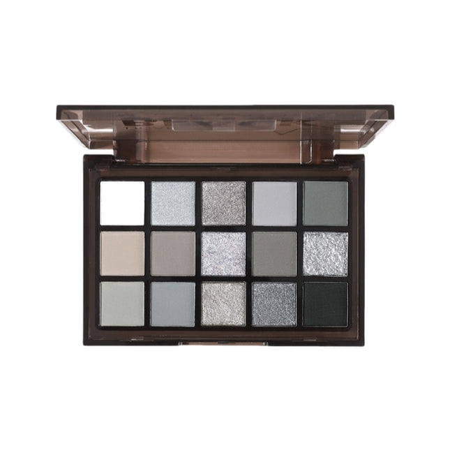 UCANBE - 15 Colors Eyeshadow Palette Black Meteors 10.8g