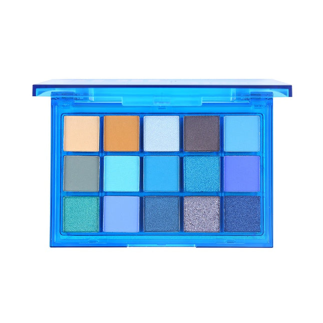 UCANBE - 15 Colors Eyeshadow Palette Blue Tonic 10.8g