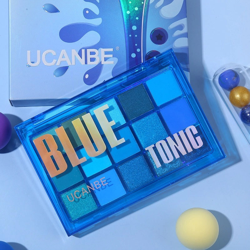 UCANBE 15色眼影盘 蓝色调 10.8克