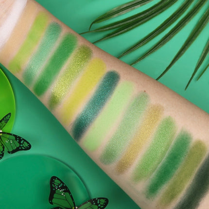 UCANBE - 15 Colors Eyeshadow Palette Green Forest 10.8g