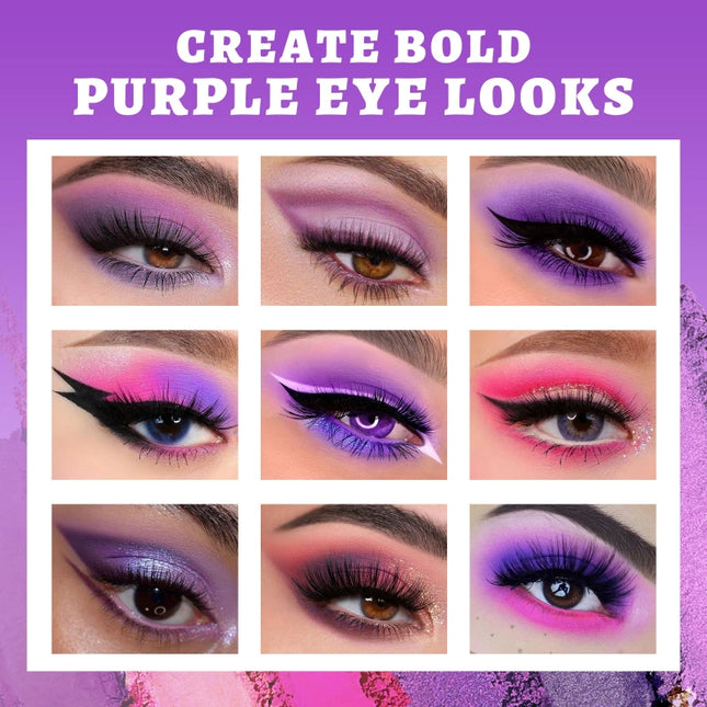 UCANBE - 15 Colors Eyeshadow Palette Purple Witch 10.8g
