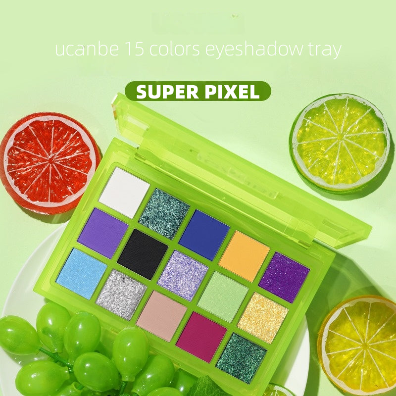 UCANBE - 15 Colors Eyeshadow Palette Super Pixel 720mg*15