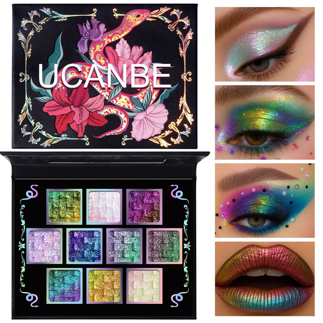 UCANBE - 10 Colors Chameleon Eyeshadow Palette Solar Python 7g
