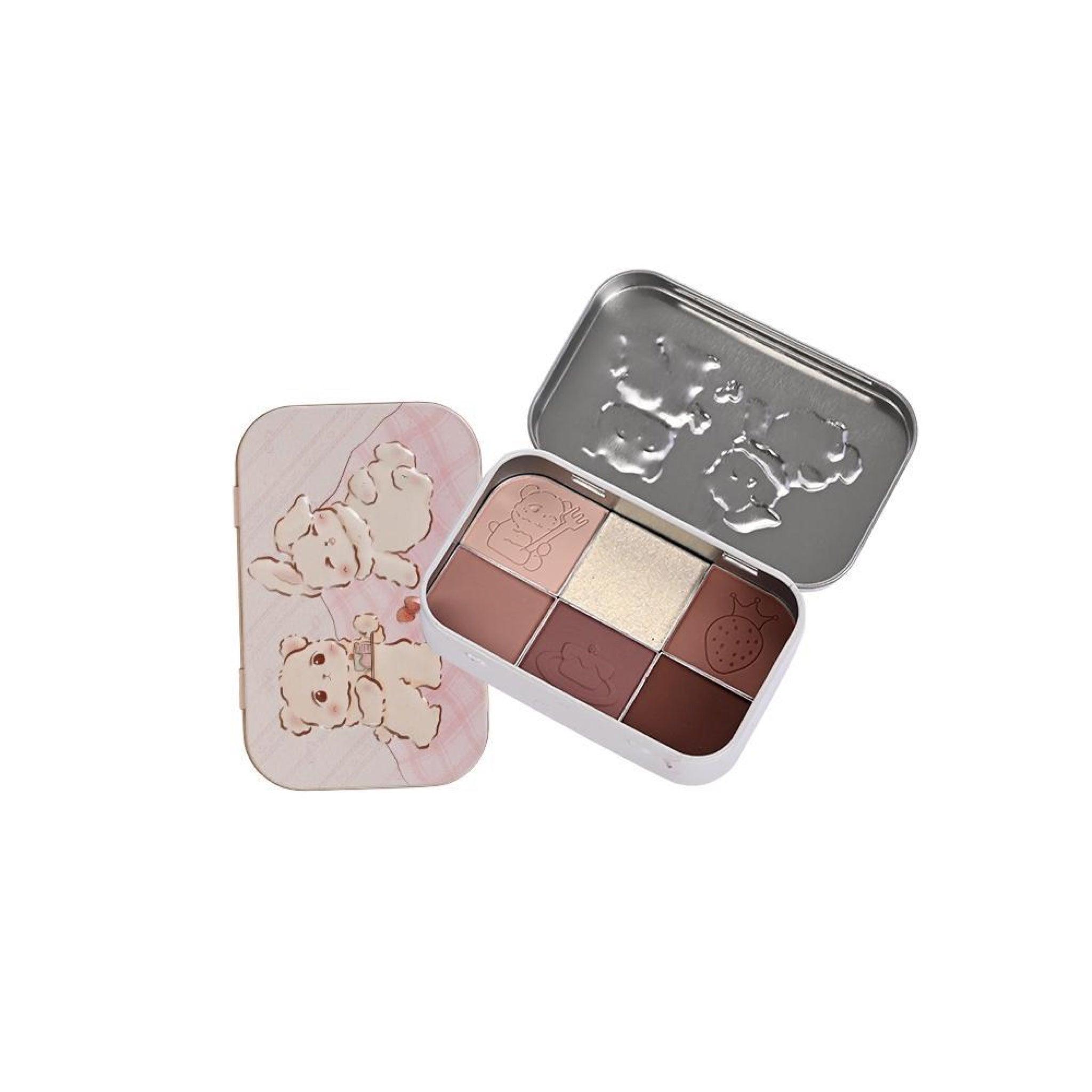YIGUDIGU Candy Box Tea Party 6 Colors Eye Palette 18g
