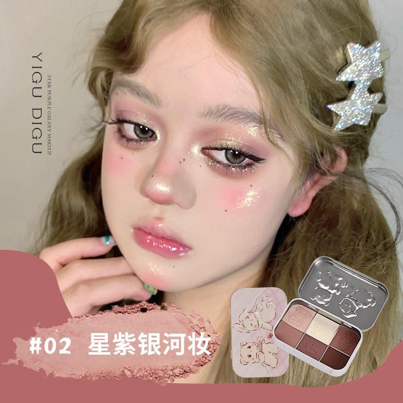 YIGUDIGU Candy Box Tea Party 6 Colors Eye Palette 18g